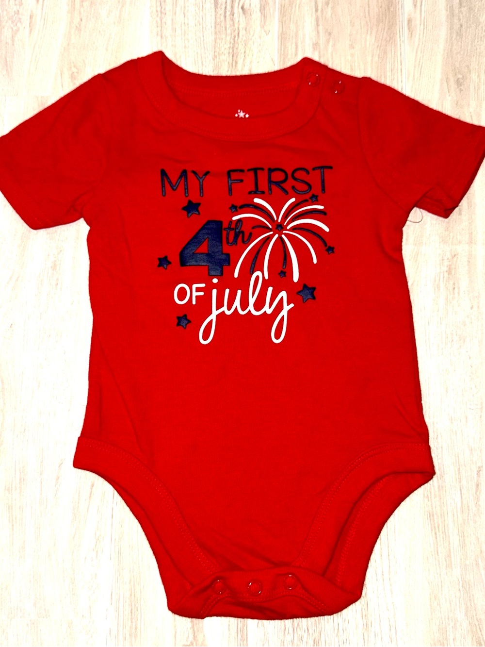 🇺🇸 Set of 2 - My First 4th of July Onesie & Patriotic Bow-Tie Tee - Size 3-6 mos